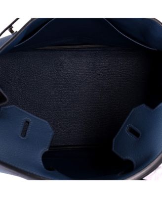 Birkin 30 Handbag Blue Togo with Palladium Hardware