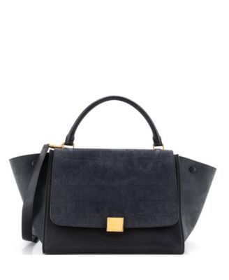 Medium Trapeze Bag Embossed Nubuck