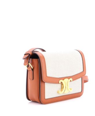 Teen Triomphe Shoulder Bag Canvas with Leather