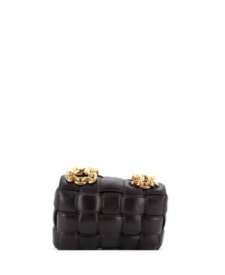 Cassette Chain Crossbody Bag Padded Maxi Intrecciato Leather