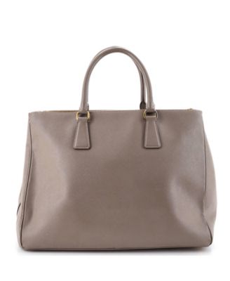Large Double Zip Lux Tote Saffiano Leather