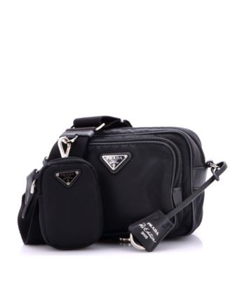 Mini Re-Edition 2005 Camera Bag Tessuto with Saffiano Leather