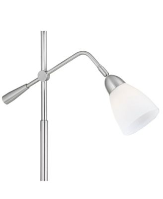 25 3/4" High Modern Desk Lamp Adjustable Height Brushed Nickel Finish Metal Single Home Office