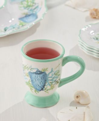 Sea Glass Ceramic Mugs, Set of 4