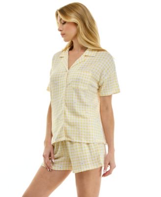Women's Collared Top and Pull-On Shorts, 2-Piece Set