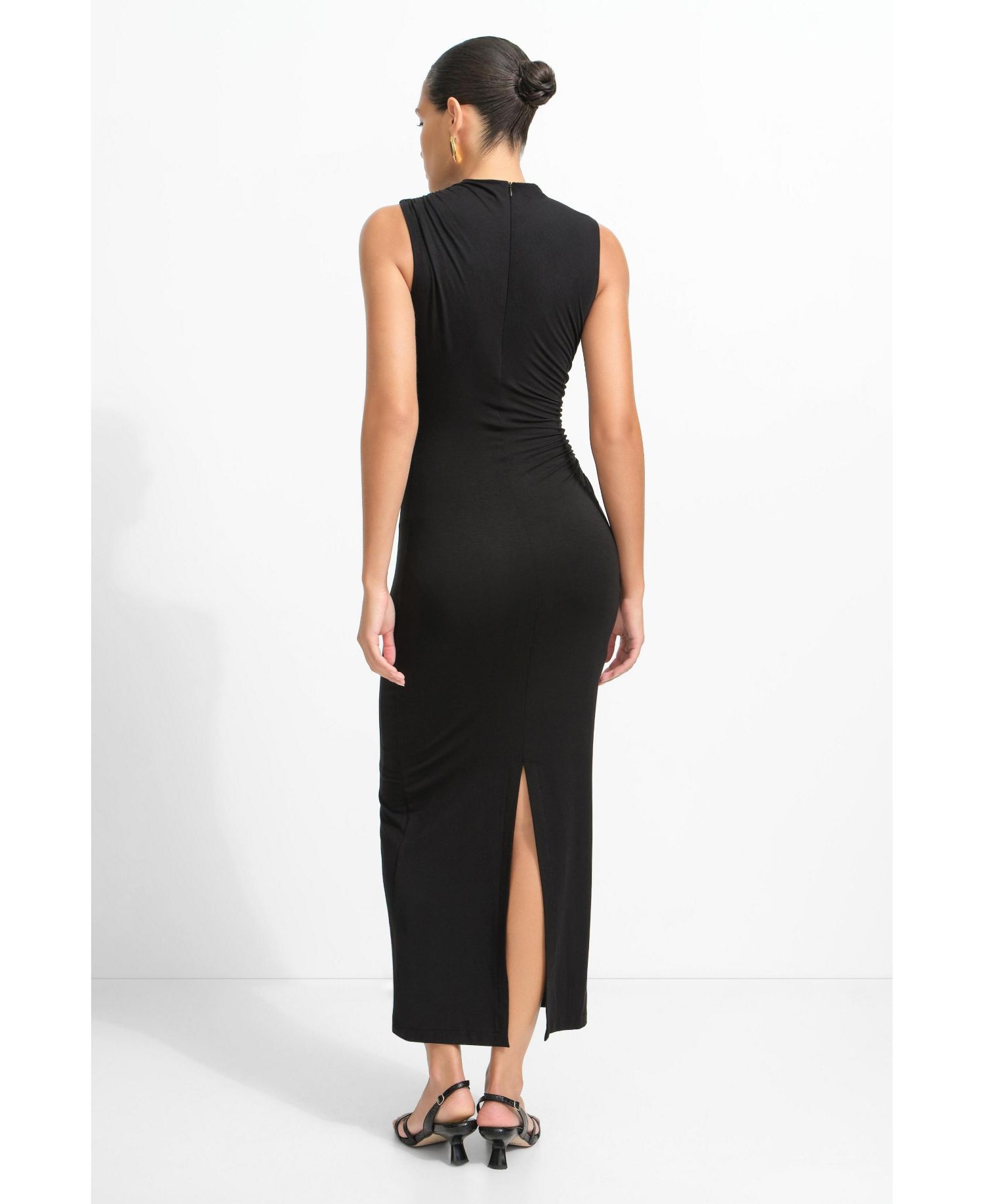 Women's Astin Sleeveless High-Neck Bodycon Jersey Maxi Dress