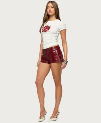 Women's My Sweet Strawberry Button T Shirt