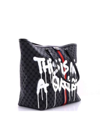 Large x Gucci The Hacker Project Tote Graffiti BB Canvas