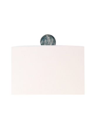Tanya Coastal Vintage Table Lamps 26 1/2" High Set of 2  with Table Top Dimmers  Fabric Drum for Bedroom Living Room Kids