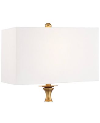 Valerie 28" Tall Round Geometric Modern Table Lamps Set of 2 Gold Crystal Living Room Bedroom White Shade