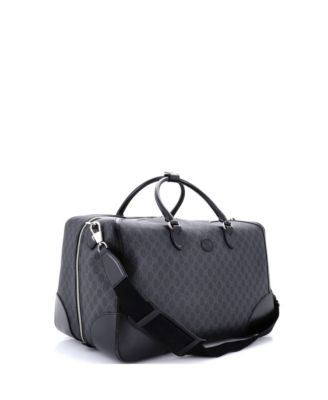 Large Interlocking G Patch Duffle Bag GG Coated Canvas