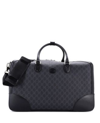 Large Interlocking G Patch Duffle Bag GG Coated Canvas