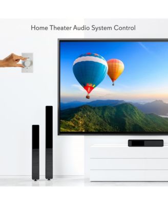 Wall Mount Volume Control Knob - Flush In-Wall Plate Rotary Style Adjustment, 20-20kHz Freq. Response Companion for Hi-Fi Four-Pair Speaker