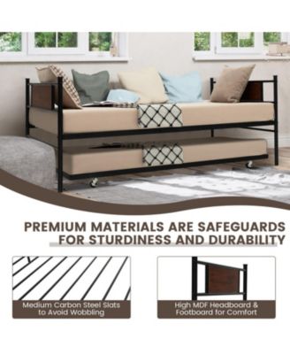 Metal Daybed with Trundle