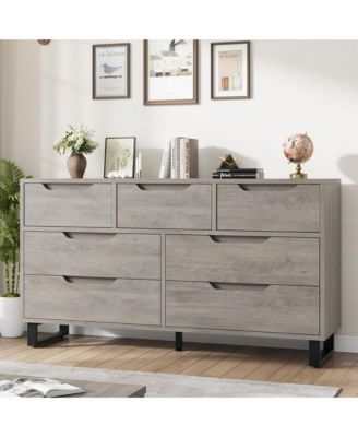 Dresser for Bedroom, Freestanding Horizontal Drawer with Storage, Wooden Closet Chest Storage for Living Room, Hallway, Entryway