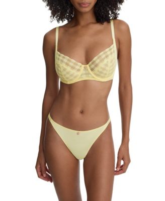 Women's Bonbon Full Coverage Gingham Lace Bra