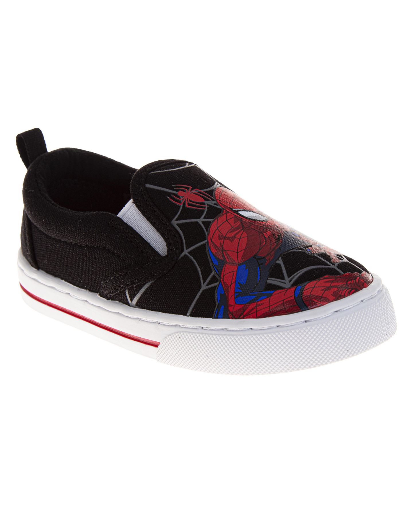 Кроссовки Spider-Man Slip-On Canvas для мальчиков, цвет: Чёрный красный — фото 1