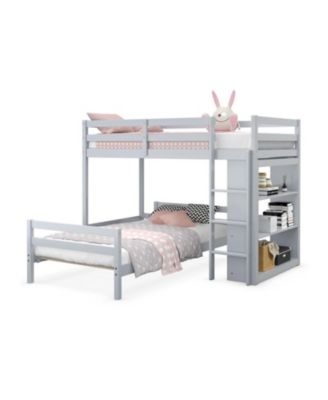 Loft Bed with Storage Shelves