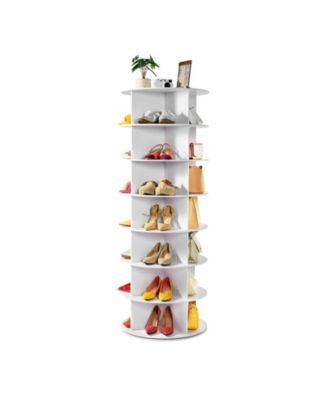7-Tier 360-Degree Rotating Shoe Rack Tower, 28-Pair Capacity