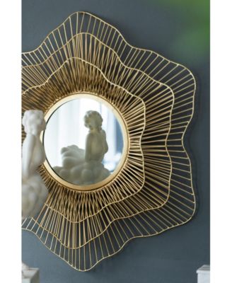 D27x2.4" Metal Mirror, Wall Mounted Mirror Home Decor for Bathroom Living Room