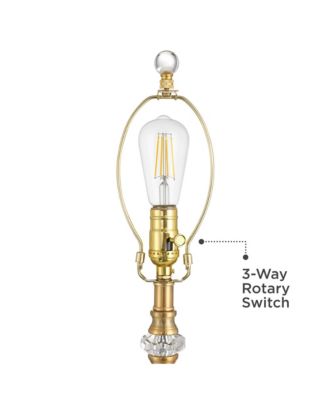 Gracie 32" High Brass and Crystal 3-Way Table Lamp
