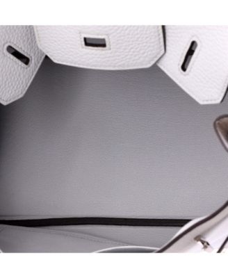 Birkin 30 Handbag Blue Clemence with Palladium Hardware