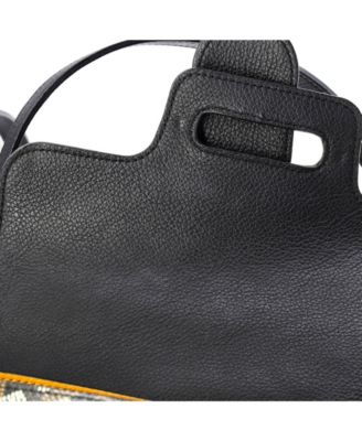 Mini Saigon Top Handle Bag Coated Canvas with Leather