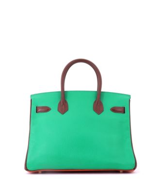 Birkin 30 Handbag Tricolor Chevre Mysore with Gold Hardware