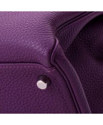 Kelly 32 Handbag Purple Togo with Palladium Hardware