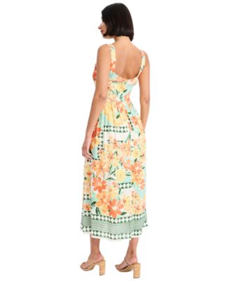 Women's Square Neck Printed Dress
