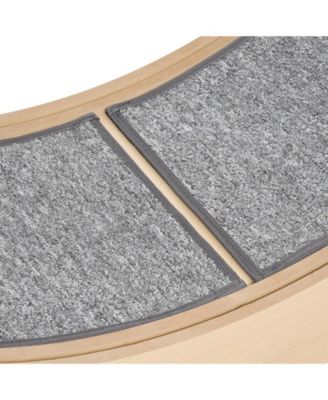 Zeus and Ruta 48 Inch Cat Exercise Wheel for Indoor Cats up to 28 lbs Carpeted Treadmill with Locking Mechanism