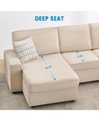Modular Sectional Sofa, 7-Seat U-Shaped Couch with Washable Covers, Deep Seat Cloud Sofa