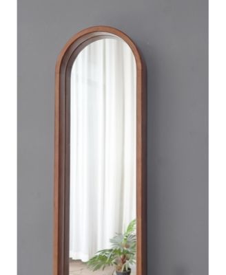 9.5x2x47.2" Decorative Rubber Frame Mirror with Elongated Oval Frame