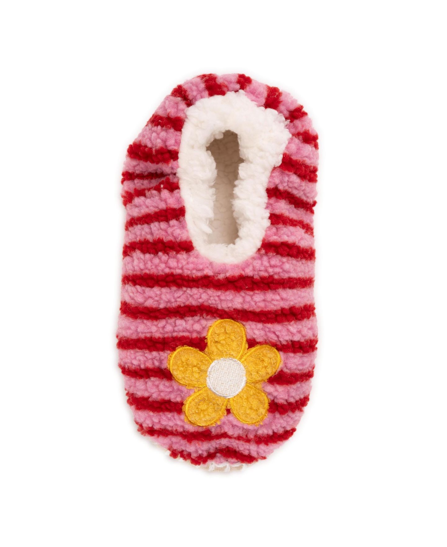 Женские тапочки MUK LUKS Shearling Ballerina Slipper with Applique, цвет: Красный / Розовый — фото 4