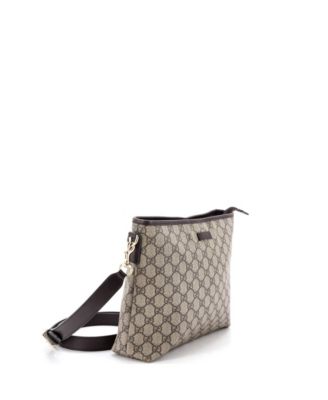 Medium Zip Top Messenger Bag GG Coated Canvas