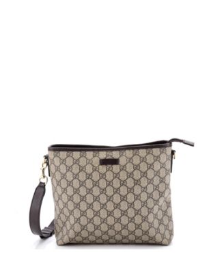 Medium Zip Top Messenger Bag GG Coated Canvas