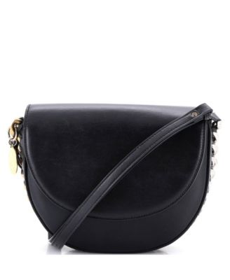 Medium Frayme Flap Shoulder Bag Faux Leather