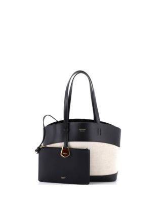 Small Charming Tote Canvas with Leather