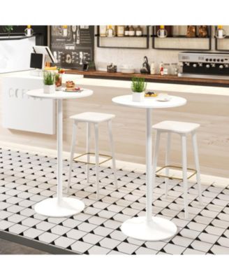 24 in Round Adjustable-Height Bistro Cocktail Table, 22 in or 40 in