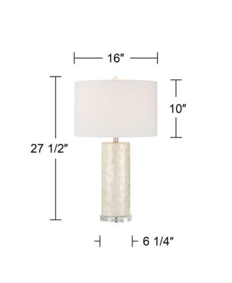 Sabina 27 1/2"H Textured Pearlescent Cylinder Table Lamp Set