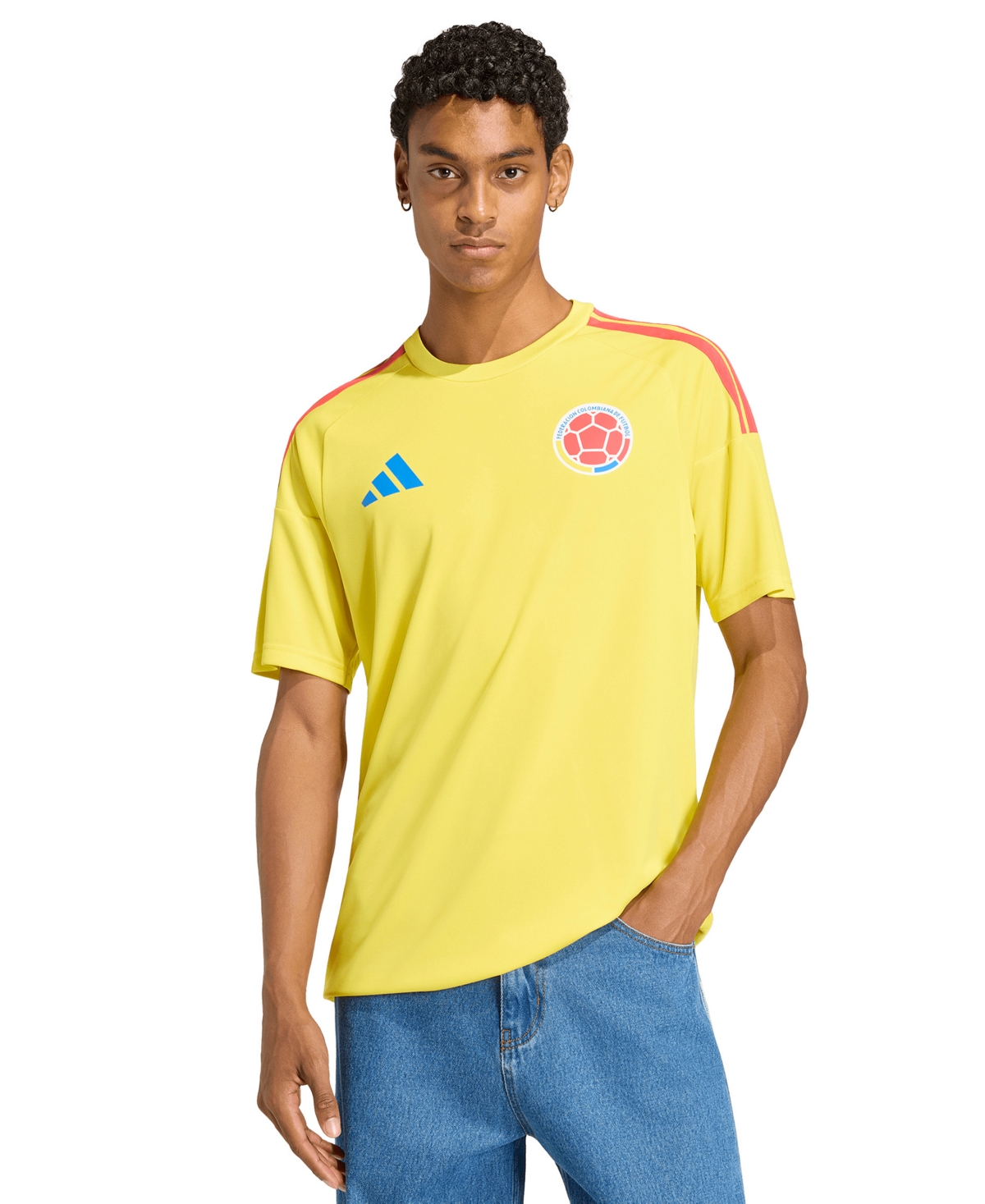 adidas Men's Colombia 26 Home Fan Short-Sleeve Jersey - Yellow