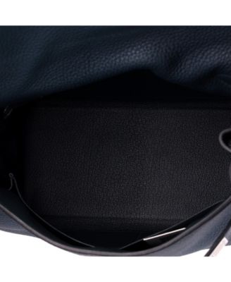 Kelly 28 Handbag Green Clemence with Palladium Hardware