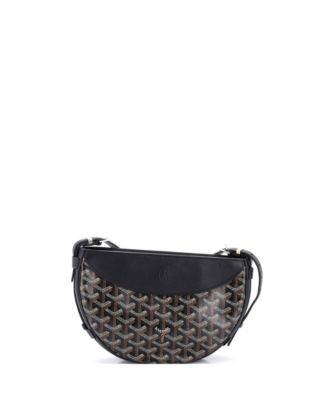 Hirondelle Shoulder Bag Coated Canvas and Leather