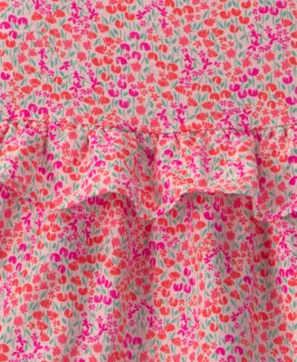 Girls' 2T-5T Floral Ruffle Tiered Dress
