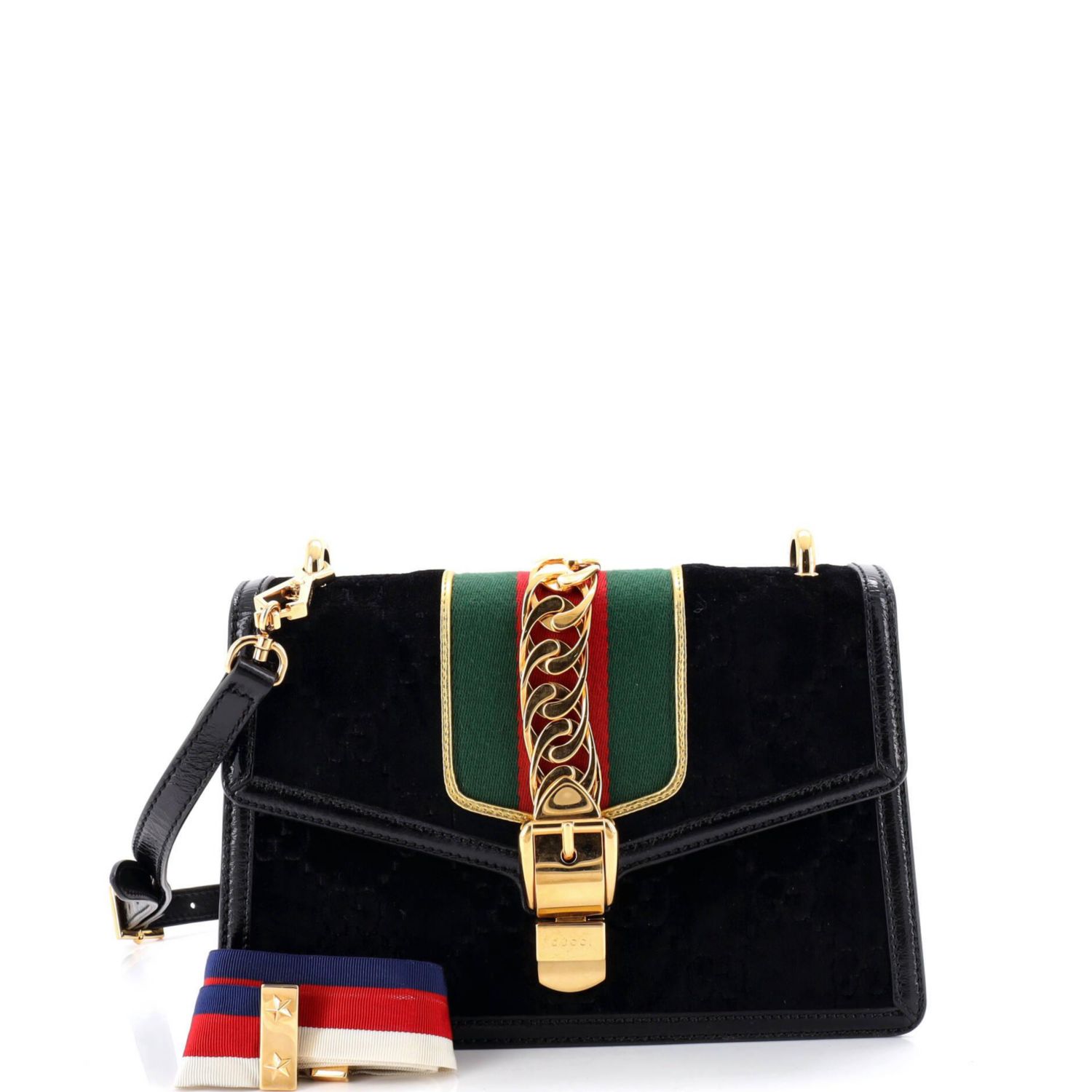 Small Sylvie Shoulder Bag GG Velvet
