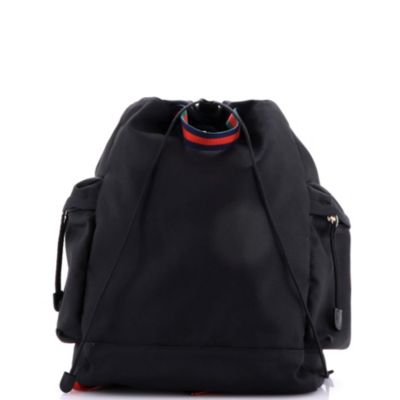 Large Animalier Web Drawstring Backpack Techno Canvas