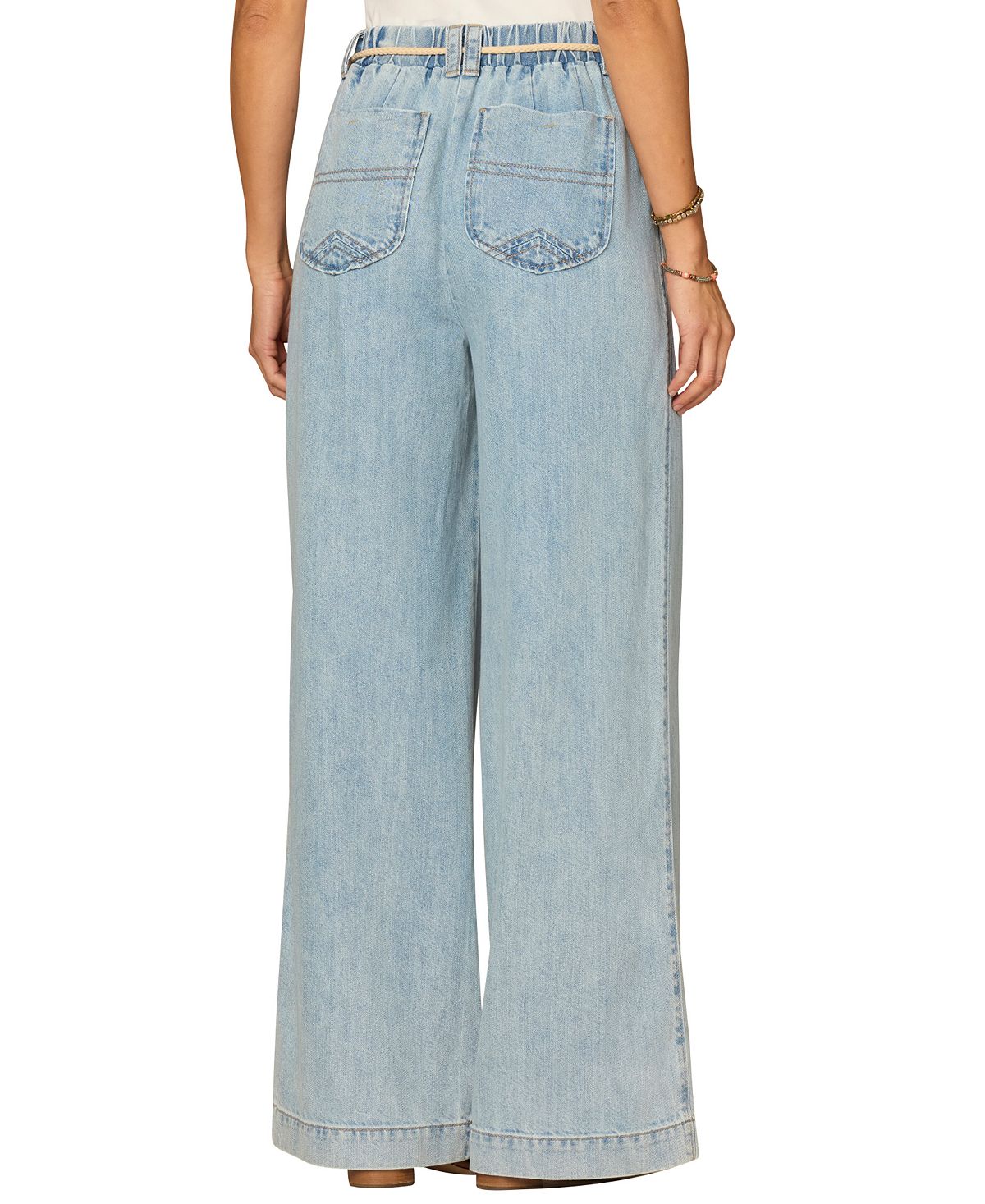 Democracy Women's Pleated Wide-Leg Jeans view 3 — MAYCSS fashion products