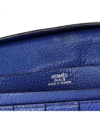 Pre-Owned HERMES Long Bearn Wallet Chevre Mysore