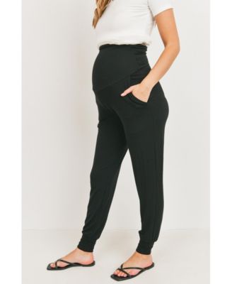 Maternity Over-the-Belly Pull-On Joggers With Side Pockets