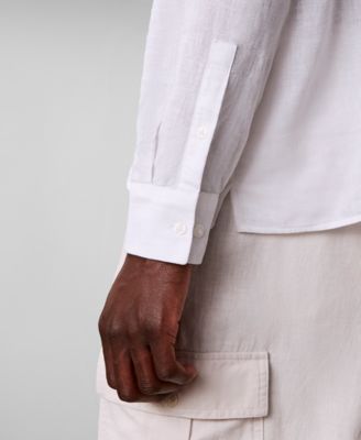 Men's Solid Linen-Blend Shirt